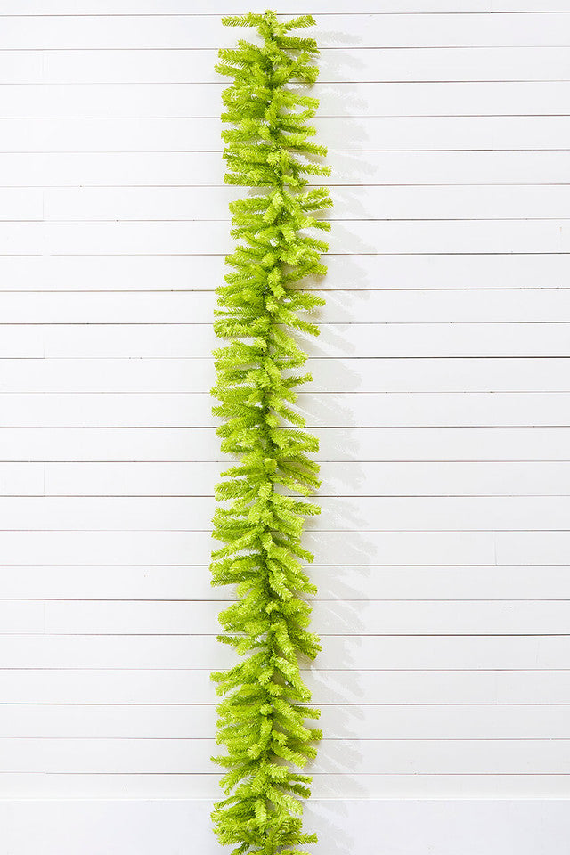 9' x 14" Lime Green Garland Holiday Decoration