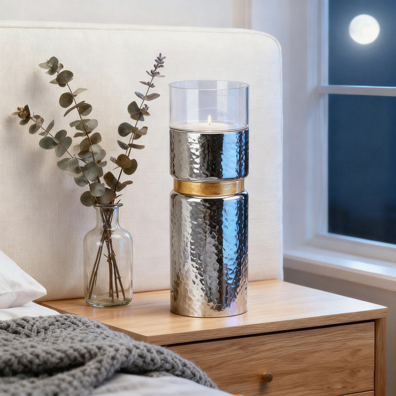 Halloway Silver Candle Holder