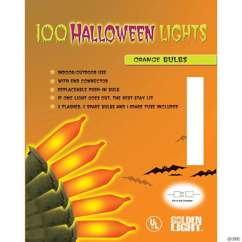 Halloween Lights Orange 100-Count