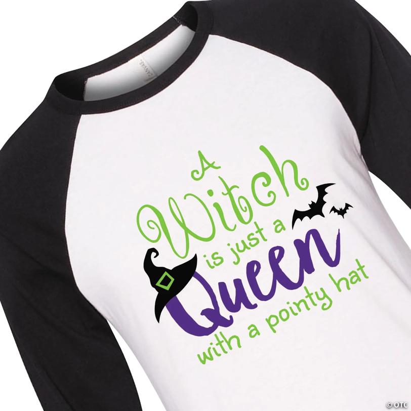 Halloween Witch Adults Baseball T-Shirt