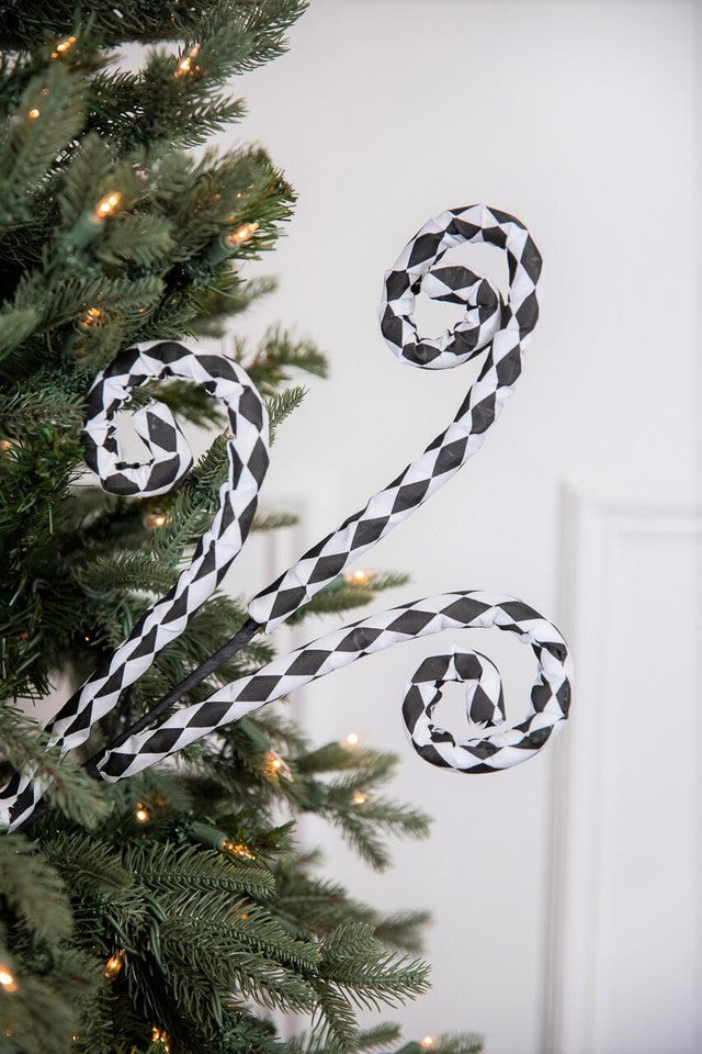 Harlequin Spiral Curly Spray 28 Inch Christmas Tree Decoration