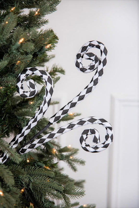 Harlequin Spiral Curly Spray 28 Inch Christmas Tree Decoration