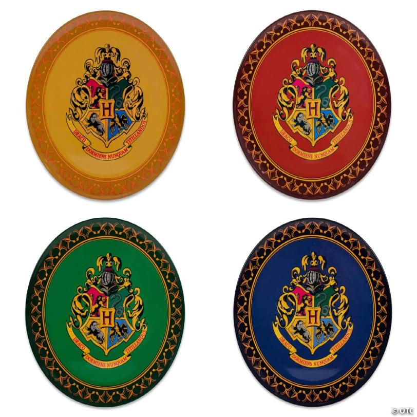 Harry Potter House Crests Melamine Dinner Plates Set of 4 | USA Decoration®