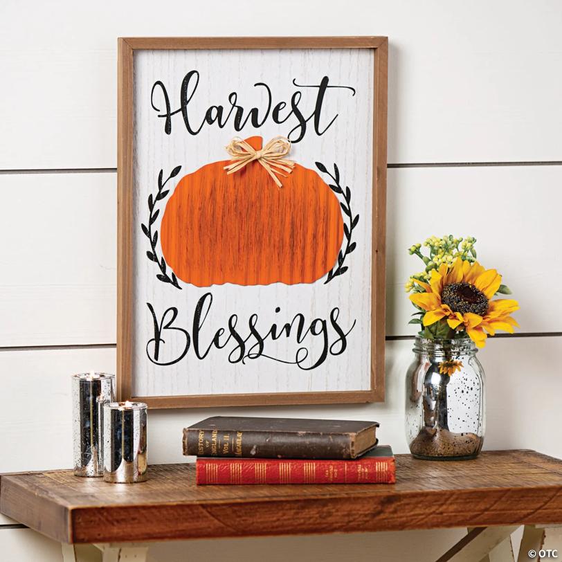 Harvest Blessings Wall Sign