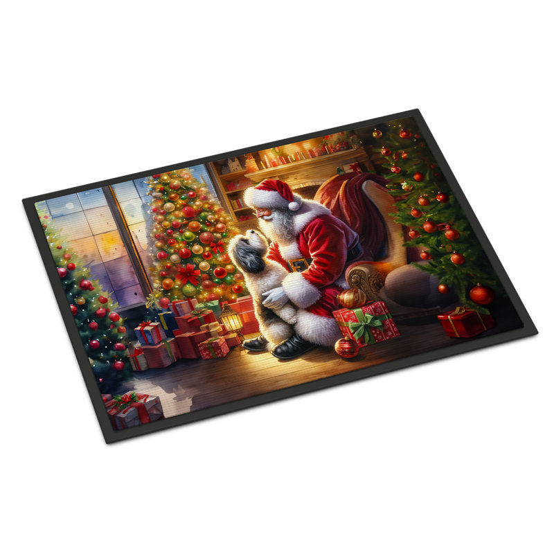 Havanese and Santa Claus Doormat