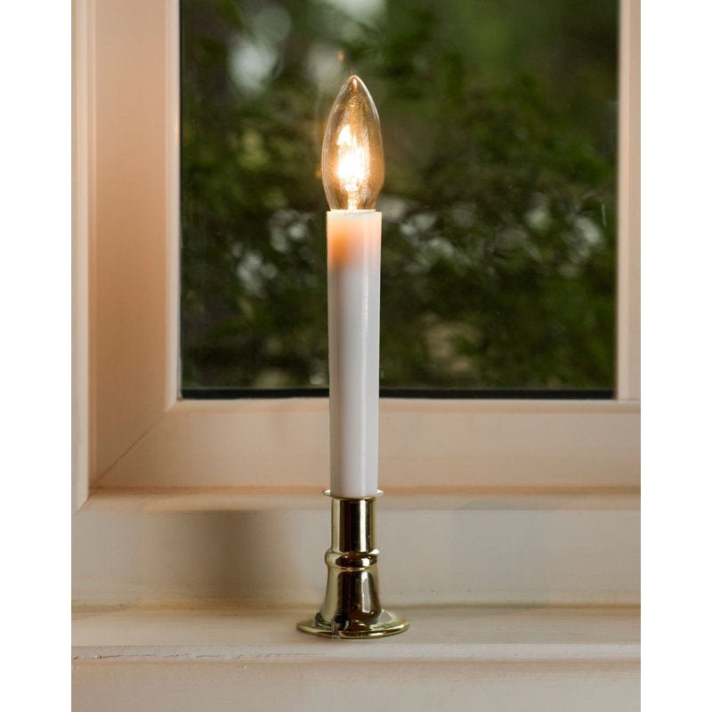 IMC electric brass candle w/incandescent bulb steady burning - set of 4