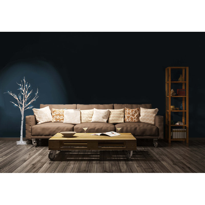 Indoor and Outdoor LED Birch Tree on Metal Base