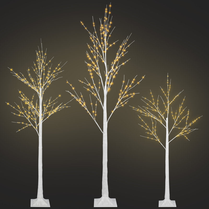 Integrated LED Pre-Lit Birch Tree Set