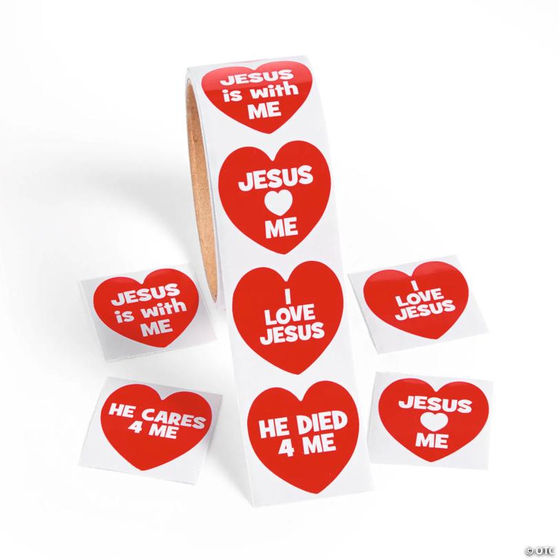 Jesus Loves Me Sticker Roll - 100 Pc. | USA Decoration®