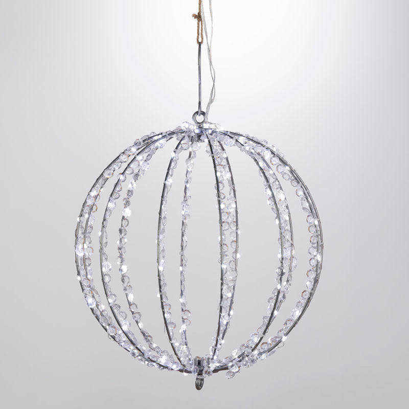Jolly 12 in D Electric Crystal Foldable Metal Sphere with 144 Micro