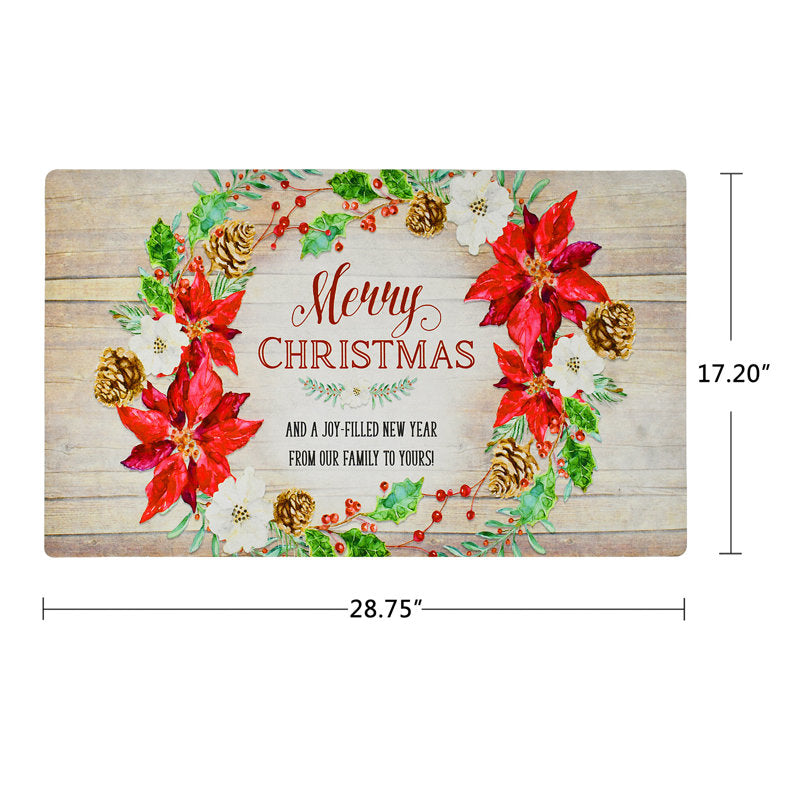 Kaper Non-Slip No Pattern Christmas Doormat