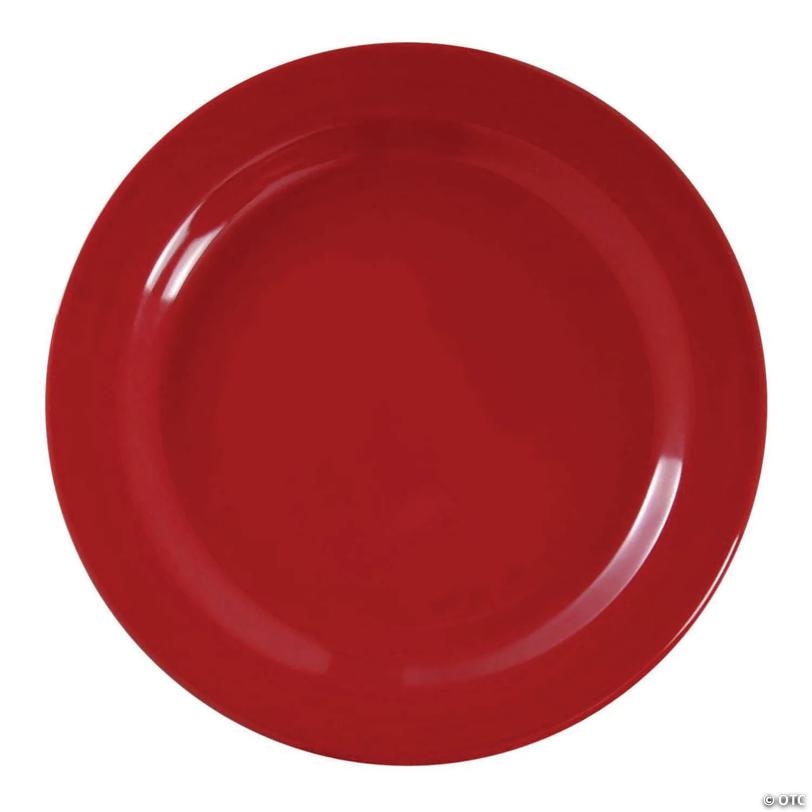 Kaya Collection 7.5" Solid Red Holiday Round Disposable Plastic Appetizer/Salad Plates (120 Plates) | USA Decoration®