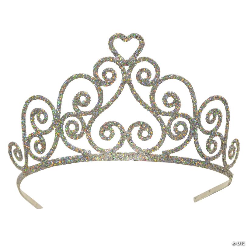 Kelsey Silver Glittered Metal Tiara