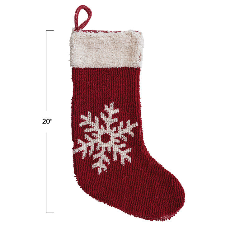 Knit Snowflake Stocking