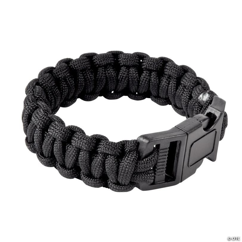 Large Black Paracord Bracelets - 6 Pc. | USA Decoration®