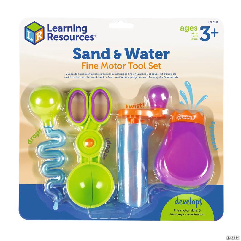 Learning Resources Sand & Water Fine Motor Tool Set- 4 Pc.