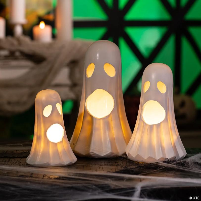 Light-Up Halloween Ghosts Tabletop Decoration