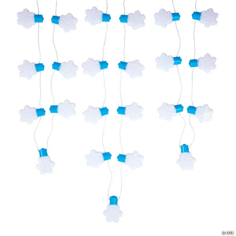Light-Up Snowflake Necklaces - 6 Pc.
