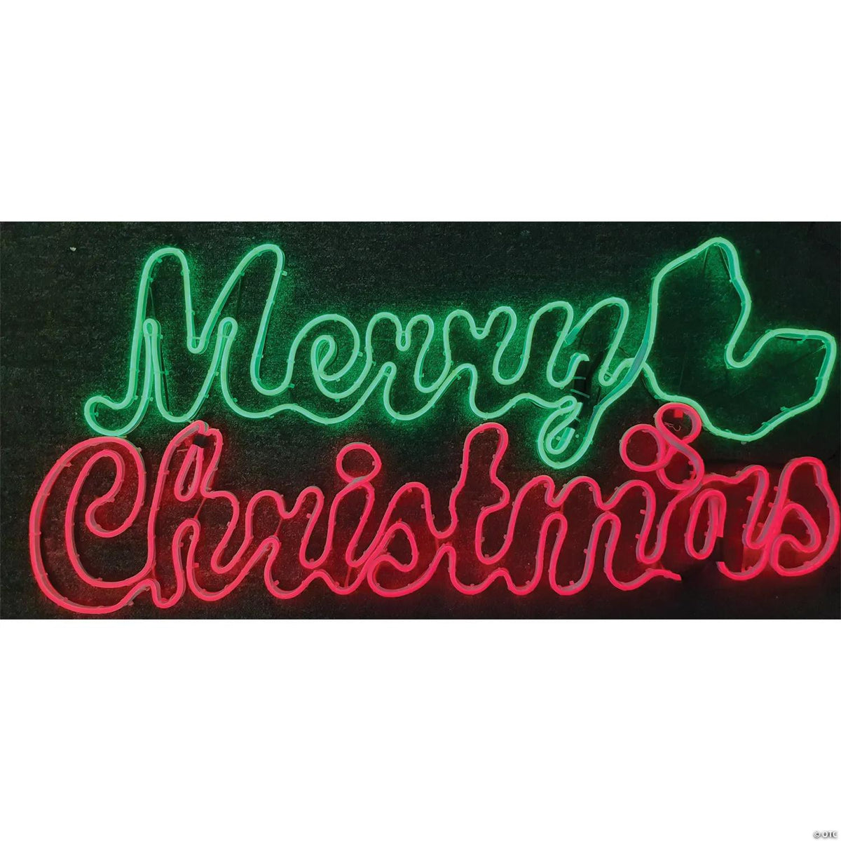 Light Glo LED Merry Christmas sign glowing in the dark