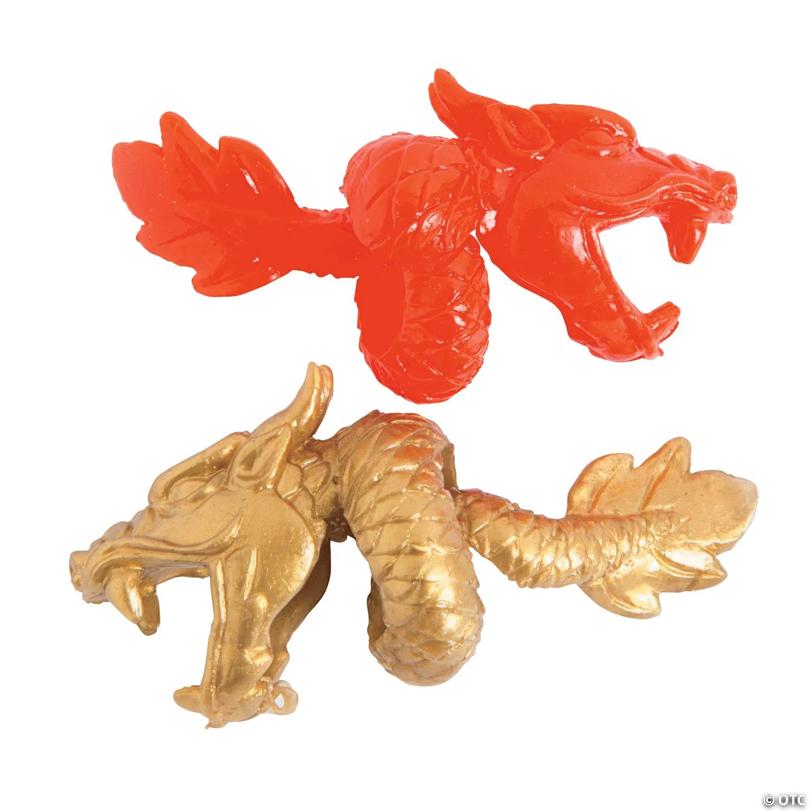 Lunar New Year Dragon Rings - 12 Pc.