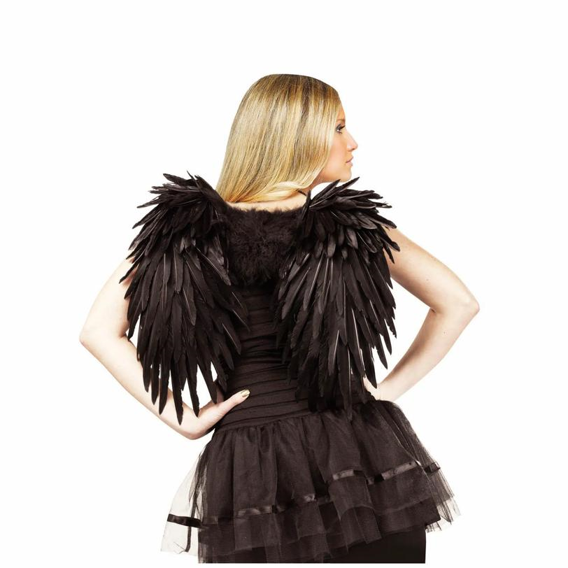 Adults Angel Wings Black Feathers Costume
