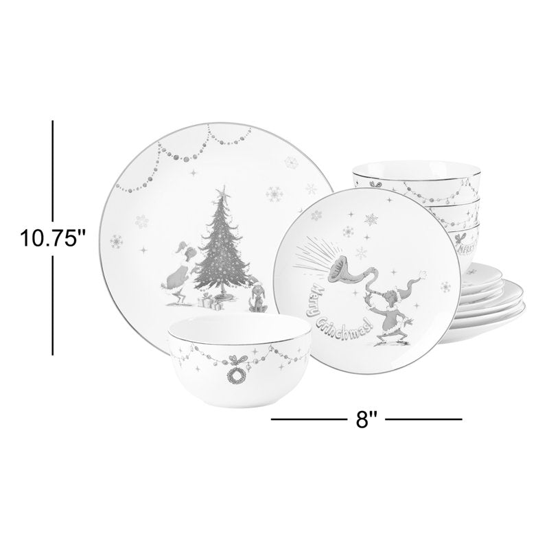 Merry Grinchmas 12-Piece Dinnerware Set