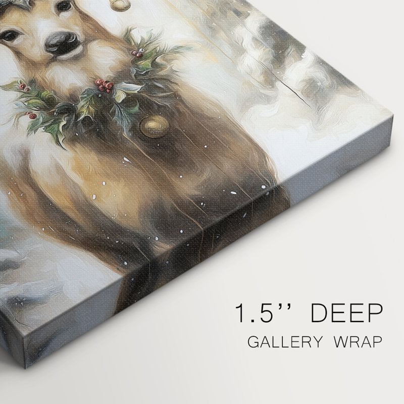 Midnight of Golden Yule-Premium Gallery Wrapped Canvas