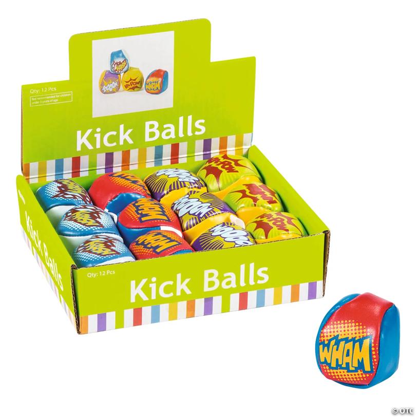 Mini Action-Packed Superhero Footbags - 12 pc