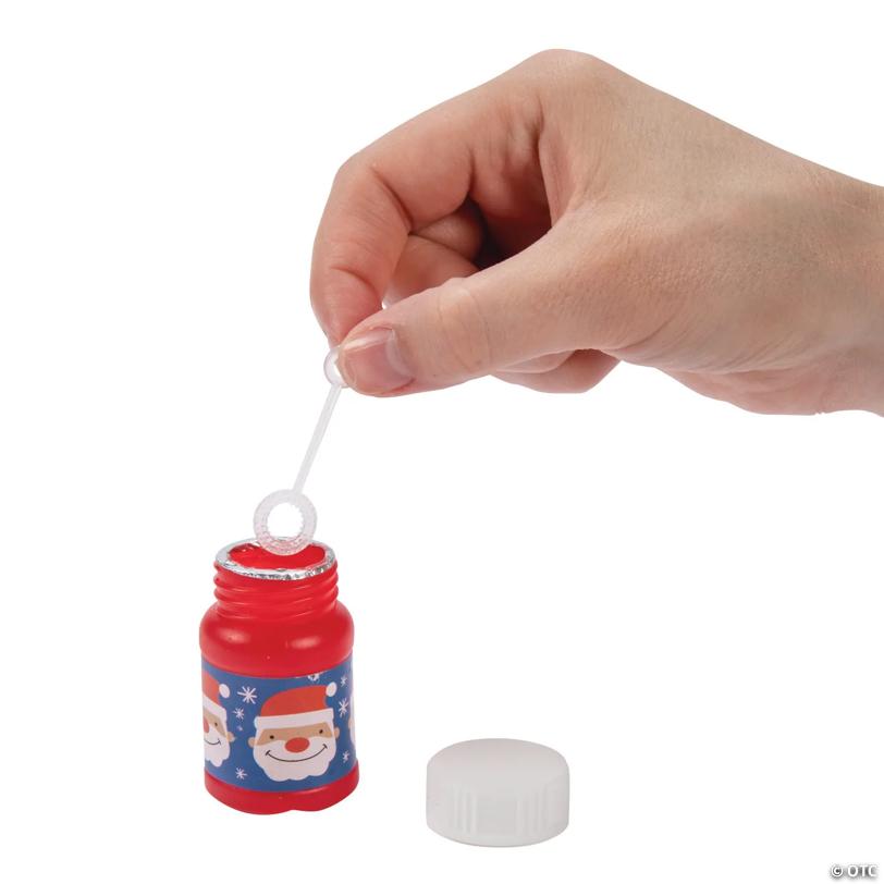 Mini Christmas Bubble Bottles - 24 Pc.