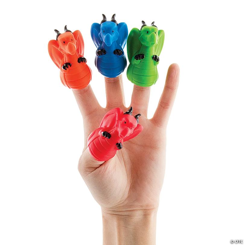 Mini Dragon Finger Puppets - 12 Pc.