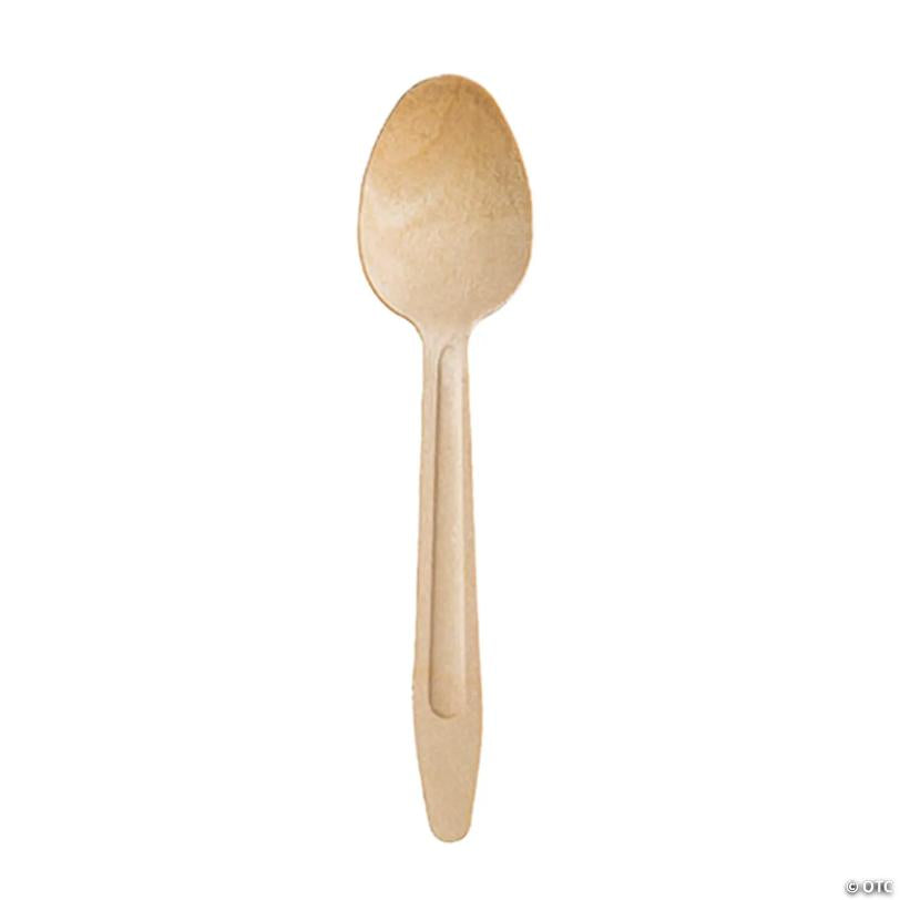 Natural Birch Eco Friendly Disposable Dinner Spoons (250 Spoons) | USA Decoration®
