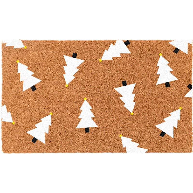 Non-Slip Floral Christmas Doormat