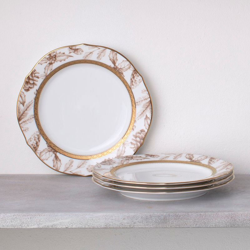 Noritake Charlotta Gold Holiday Harvest Accent Plates, 9"