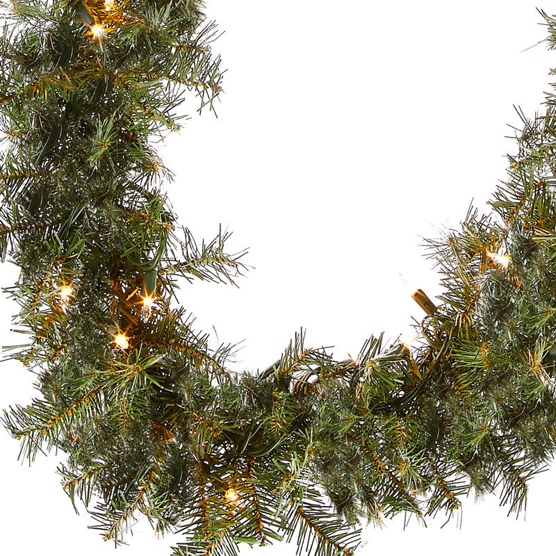 Artificial Fir Christmas Garland framing a front door