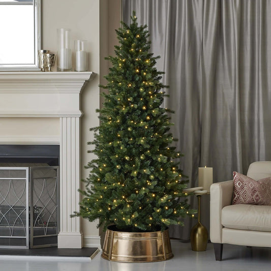 7' Palmetto LED Pine Tree Pre-Lit Pine Tree with LED Lights for Holiday Décor