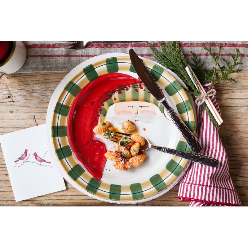 Old St. Nick Dinner Plate - Striped Hat