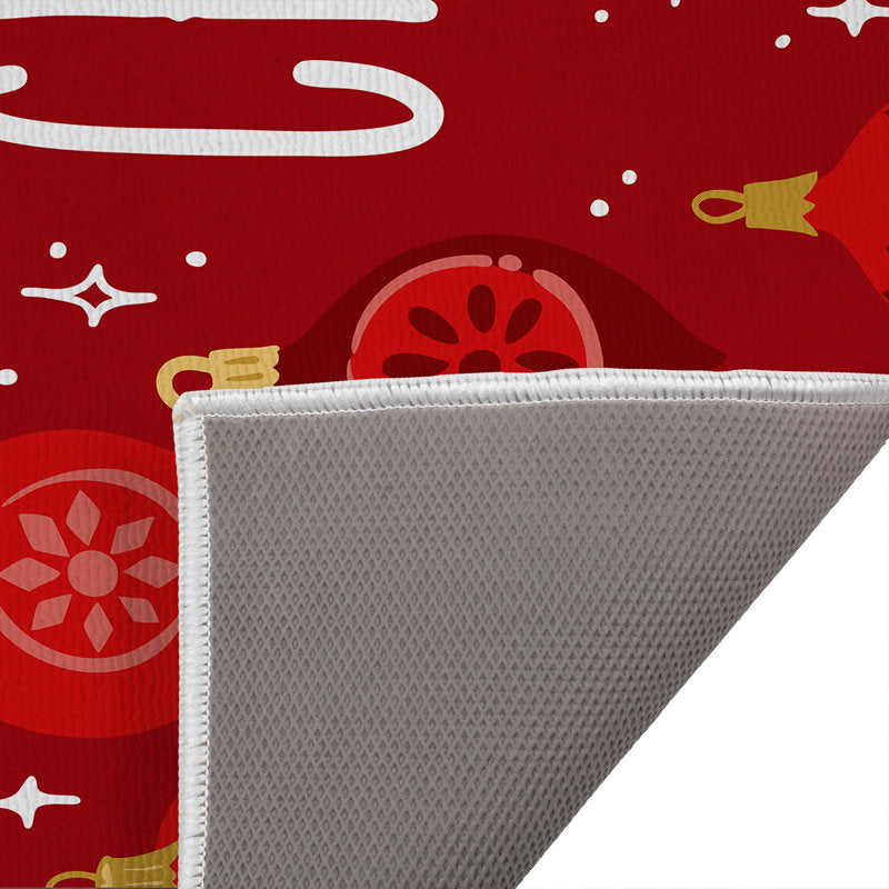 Ornaments Merry Christmas Holiday Bath Mat