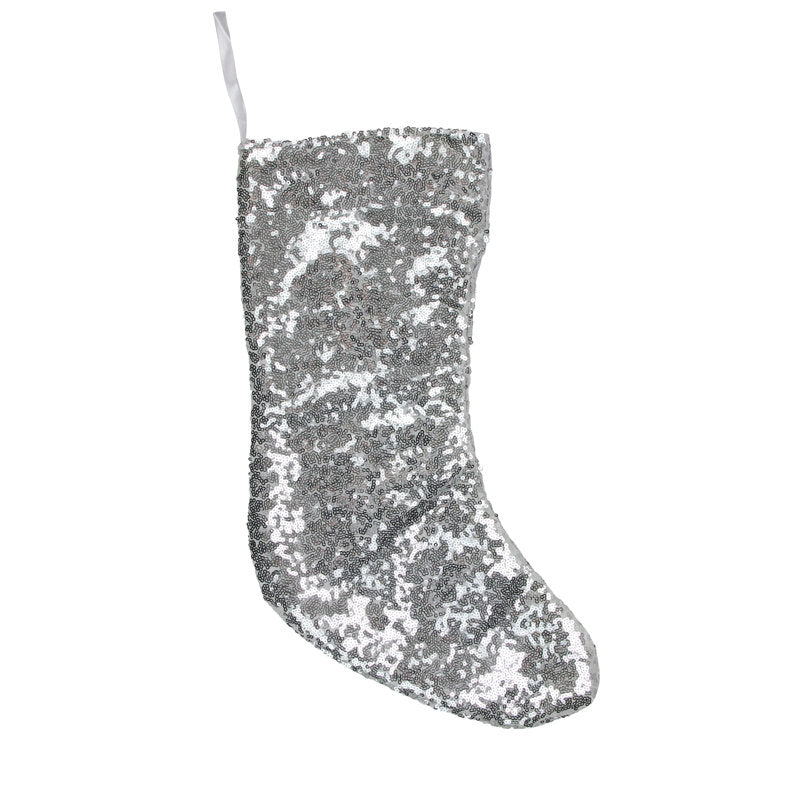 Paillette 17.5" Sequins Accented Christmas Stocking