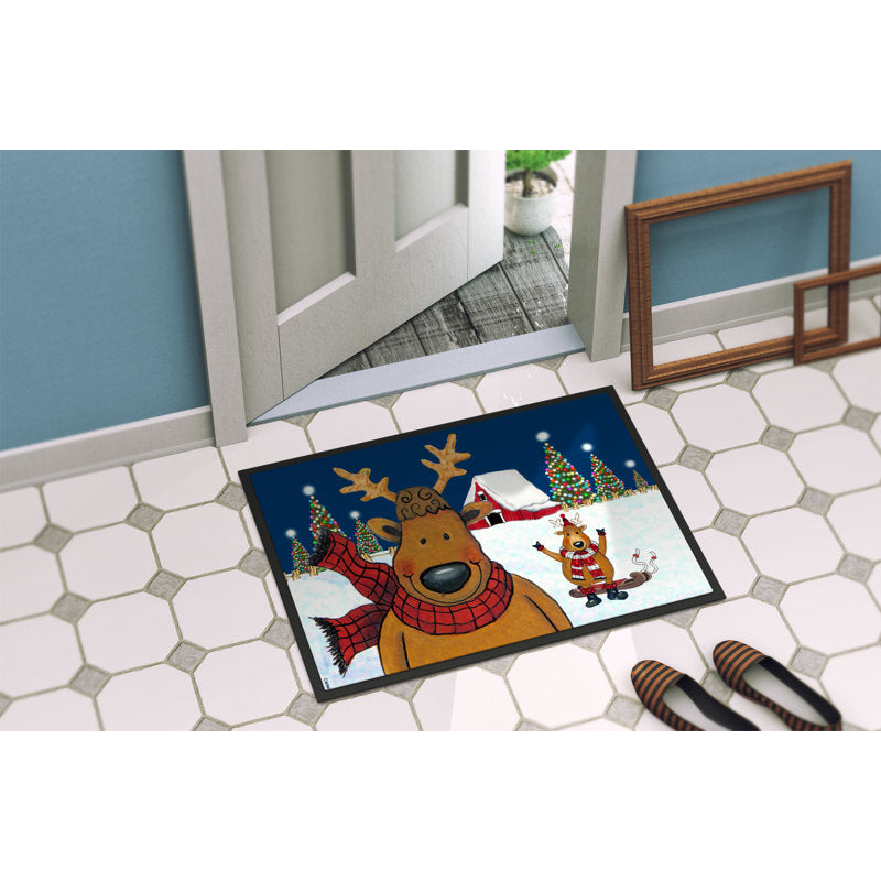 Parquetta Non-Slip No Pattern Christmas Doormat