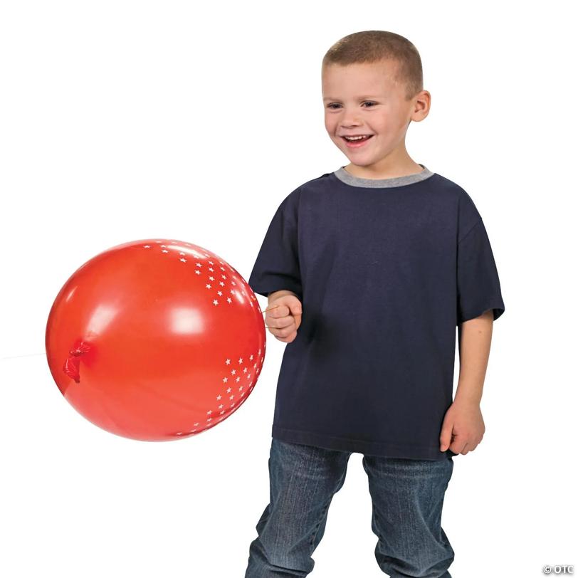 Patriotic Latex Punch Ball Balloon Assortment - 12 Pc.