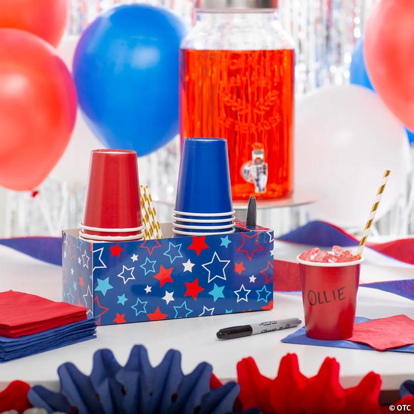 Patriotic Mark Your Cup Caddy