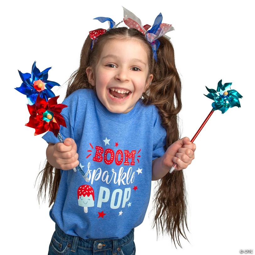 Patriotic Pinwheel Pens - 12 Pc.
