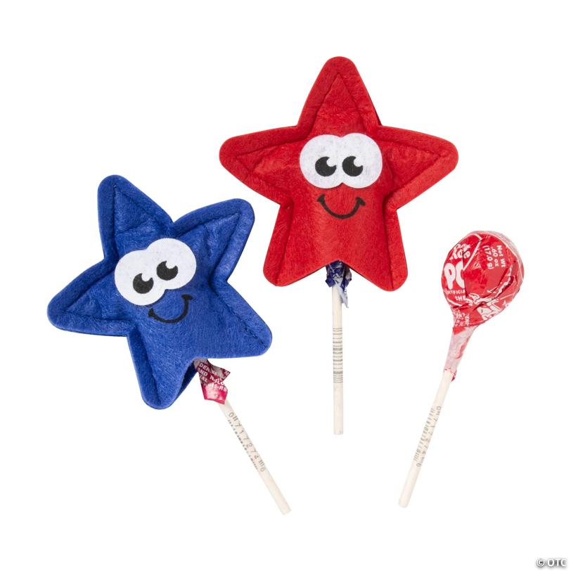 Patriotic Star Lollipop Covers - 12 Pc.