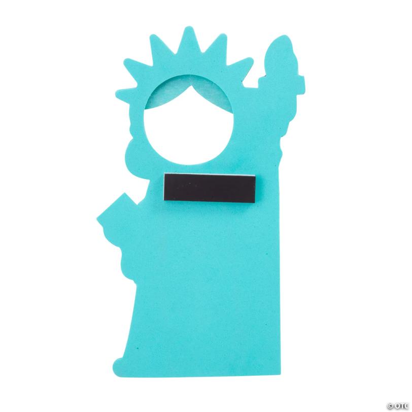 Patriotic Statue of Liberty Picture Frame Magnet Craft Kit - Makes 12