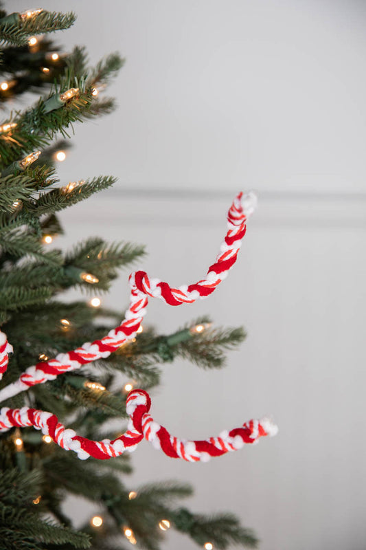 Peppermint Curly Stem 29 Inch Christmas Tree Decoration