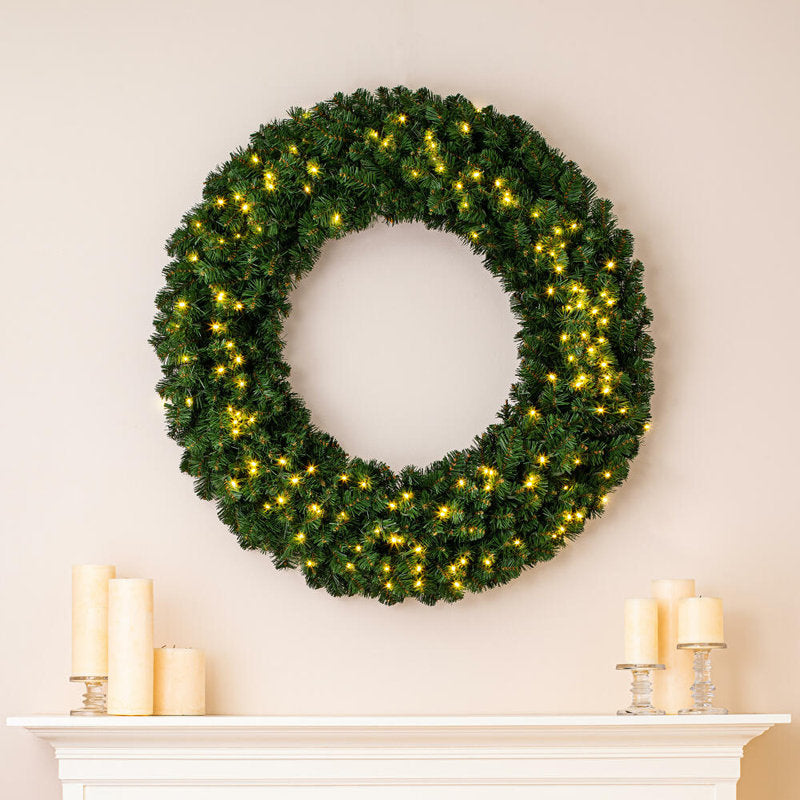Christmas Wreath hanging on a front door
