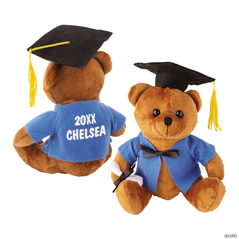 Personalized Graduation Stuffed Teddy Bear with Blue Shirt | USA Decoration®