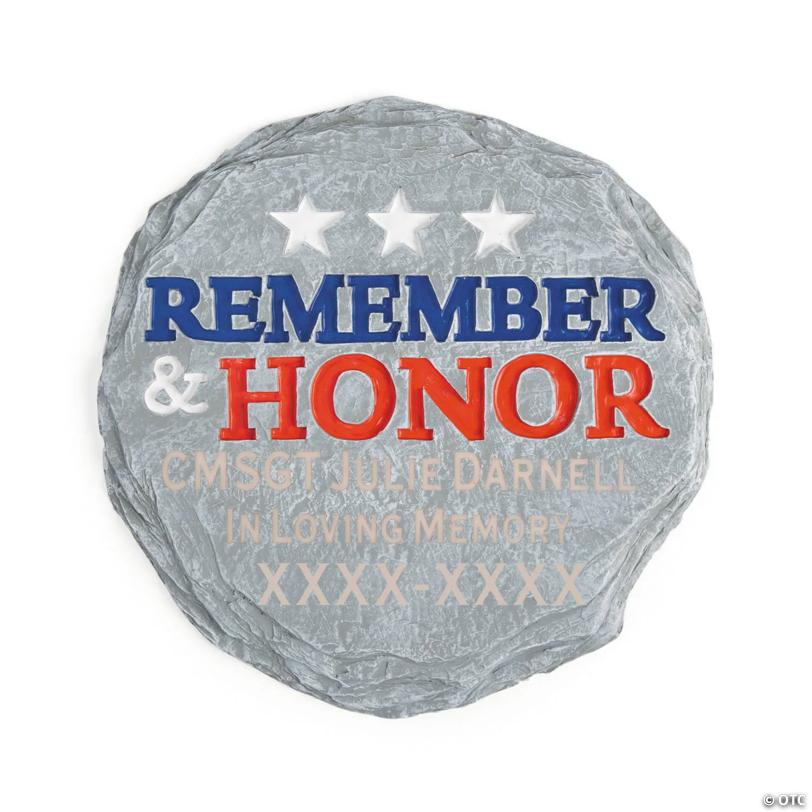 Personalized Patriotic Memorial Garden Stone
