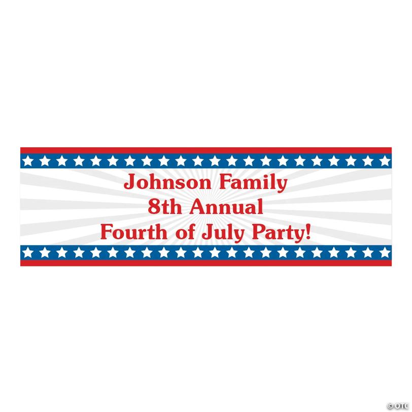 Personalized Stars & Stripes Patriotic Custom Banner
