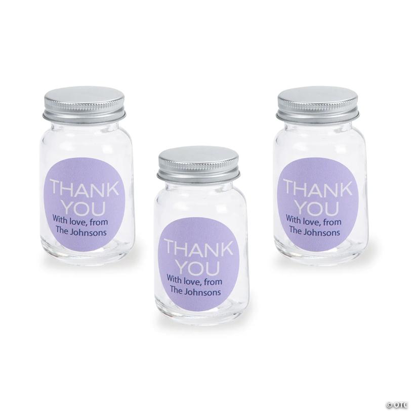 Personalized Thank You Mini Mason Jar Favors | USA Decoration®